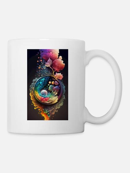 izup2u Abstract Wonderworld - Mug - white