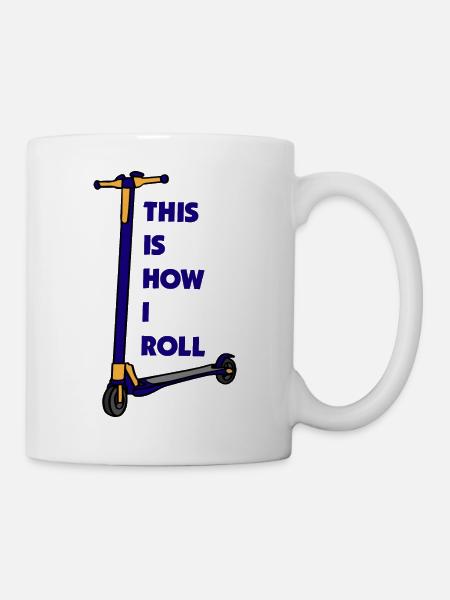 E-Scooter Roller Scooter - Mug blanc - blanc