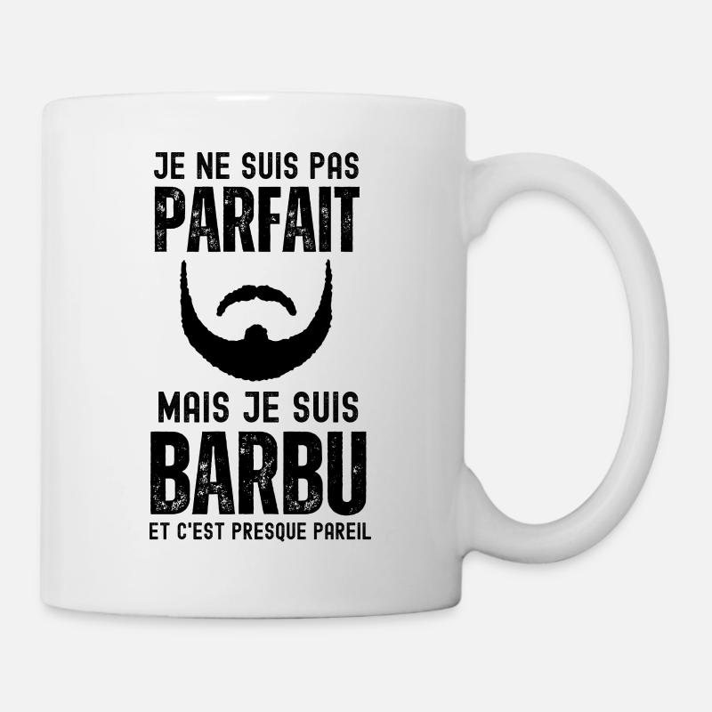Je suis pas parfait mais je suis barbu - Mug blanc - blanc
