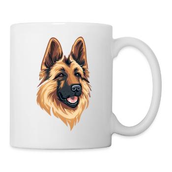 BERGER ALLEMAND ART CHIOT CHIEN ANIMAUX ART - Mug blanc - blanc - Droite
