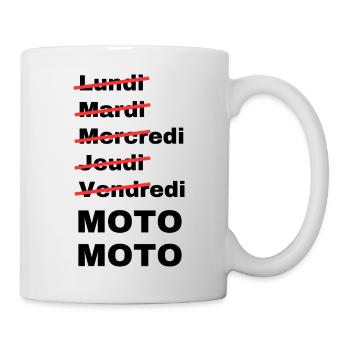 week-end moto - Mug blanc - blanc - Droite