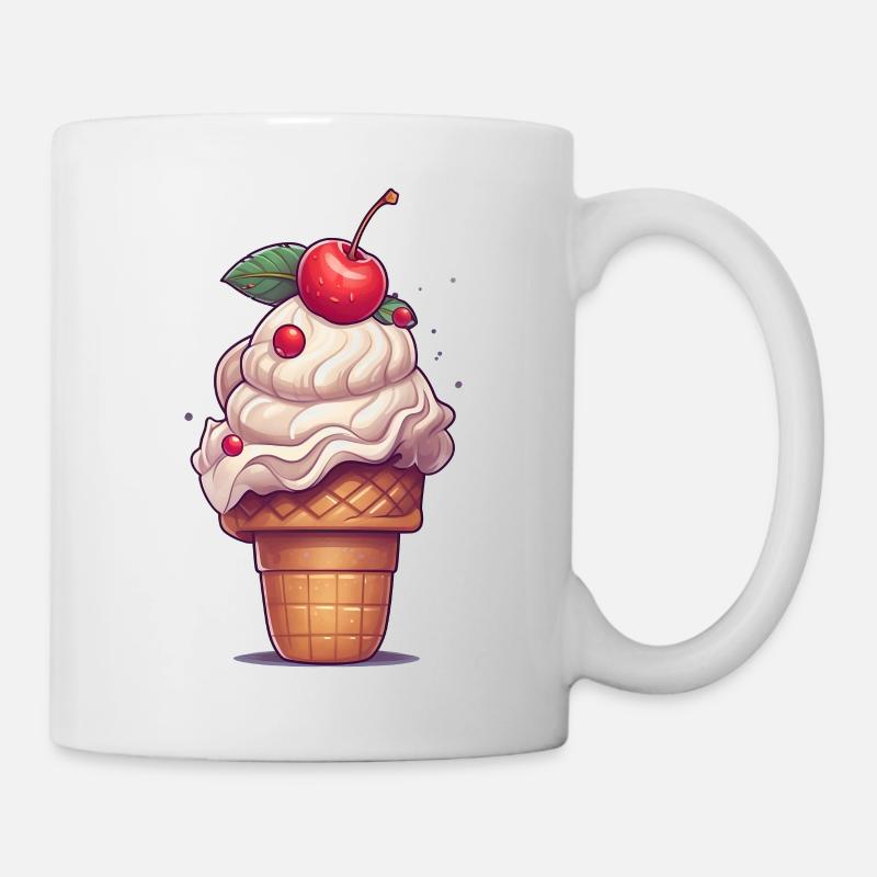 Eis - Tasse - Weiß