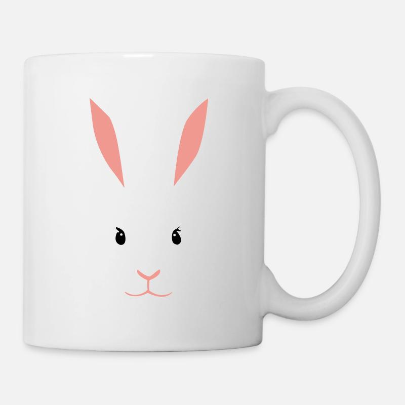 Weißes weibliches Kaninchen - Tasse - Weiß