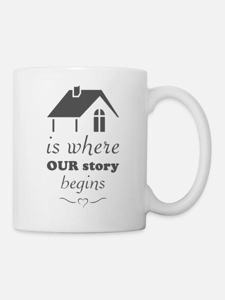 Home is where our story begins - Mug - white
