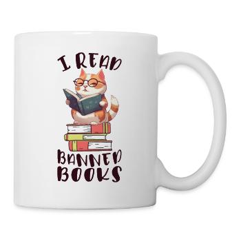 J’ai lu des livres interdits Cat - Mug blanc - blanc - Droite