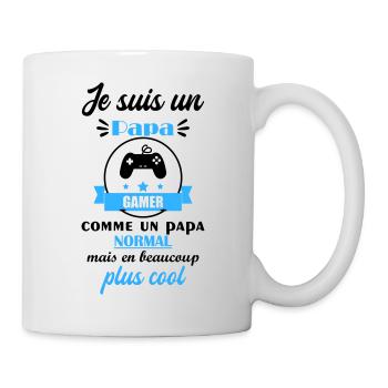 papa cool gamer, cadeau fête des pères - Mug blanc - blanc - Droite