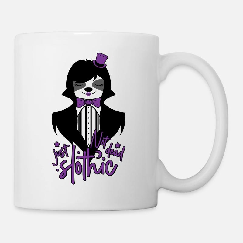 NOT DEAD JUST SLOTHIC - FAULTIER GOTH SLOTH GOTHIC - Tasse - Weiß