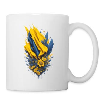 Freedom, Solidarity, Ukraine - Mug - white - Right