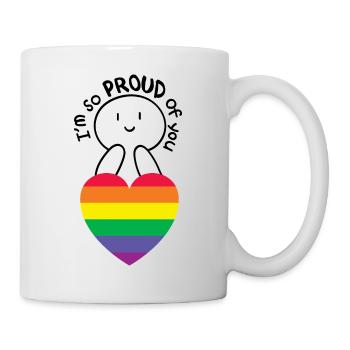 LGBT Pride Month Rainbow Love-i'm so proud of you - Mug - white - Right