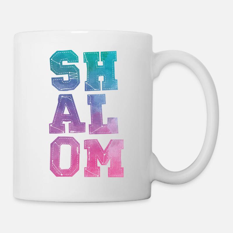 Schalom - Tasse - Weiß