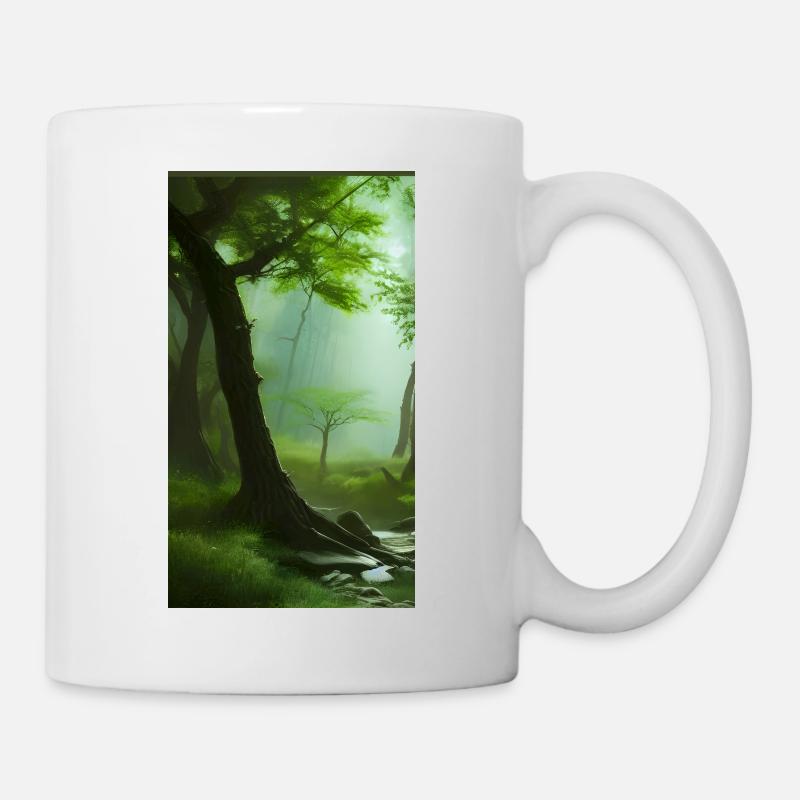 Magie silencieuse de la forêt - Mug blanc - blanc
