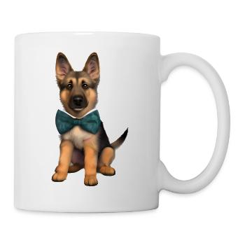 Berger Allemand Chien Chiot Costume Propriétaire Chien - Mug blanc - blanc - Droite