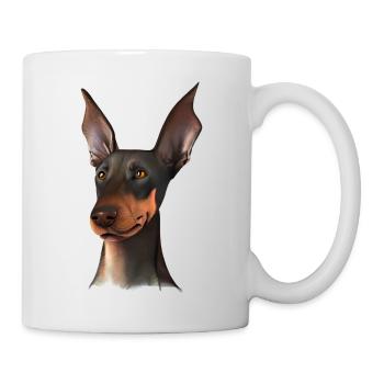 Doberman Doberman chiot chien Doberman dresseur - Mug blanc - blanc - Droite