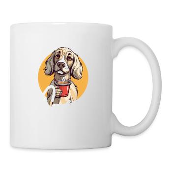 Coffee But First Coffee Dog Animal Saying Funny - Mug - white - Right