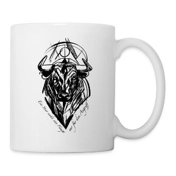 Stier - Tasse - Weiß - Rechts