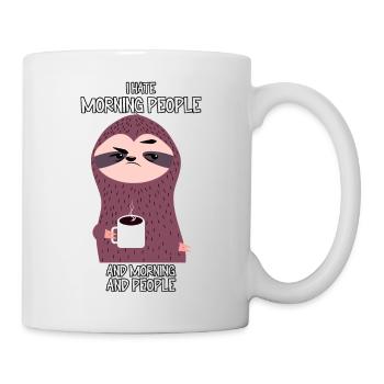 Ich hasse Morgenmenschen - Tasse - Weiß - Rechts