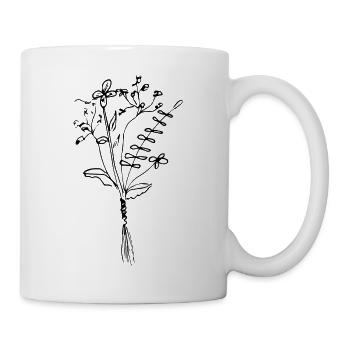 Wildflowers Flowers Nature Bouquet Black - Mug - white - Right