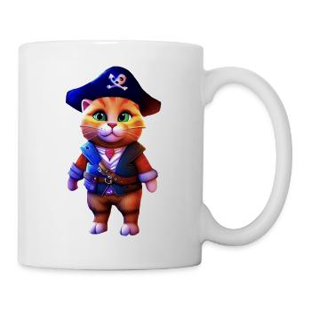 chat pirate - Mug blanc - blanc - Droite