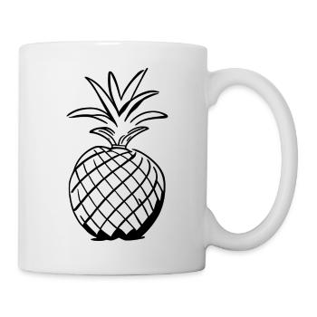 Ananas - Tasse - Weiß - Rechts