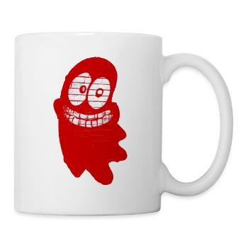 Lustiger lächelnder Geist in Rot - Tasse - Weiß - Rechts