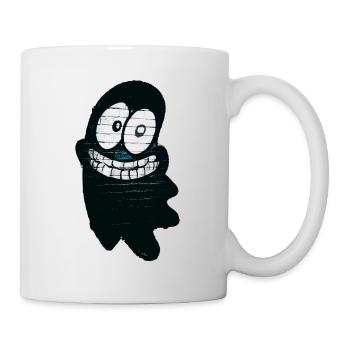 Lustiger lächelnder Geist in schwarz - Tasse - Weiß - Rechts