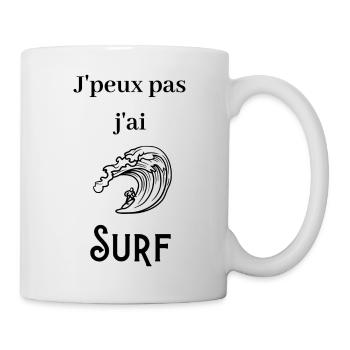 J'peux pas j'ai surf - Mug blanc - blanc - Droite