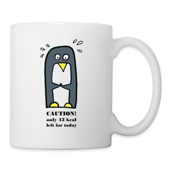 Penguin on a diet - Mug - white - Right