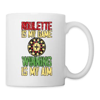La roulette est mon jeu gagner est mon objectif 3 - Mug blanc - blanc - Droite
