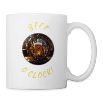 Bier O'Clock! - Tasse - Weiß - Rechts