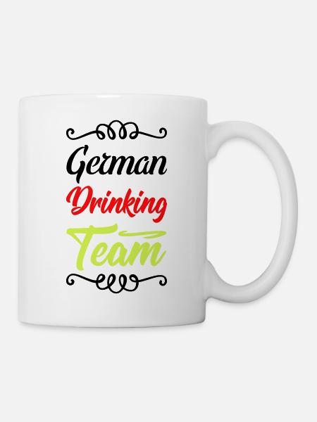 drinking team german - Tasse - Weiß