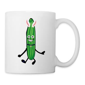 Bunny, Bunny, Cucumber,comic, Bunny - Mug - white - Right