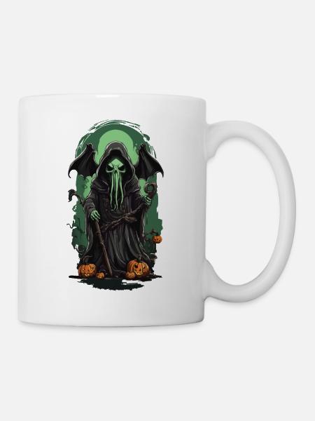 Sensenmann Cthulhu Halloween Monster Design - Tasse - Weiß