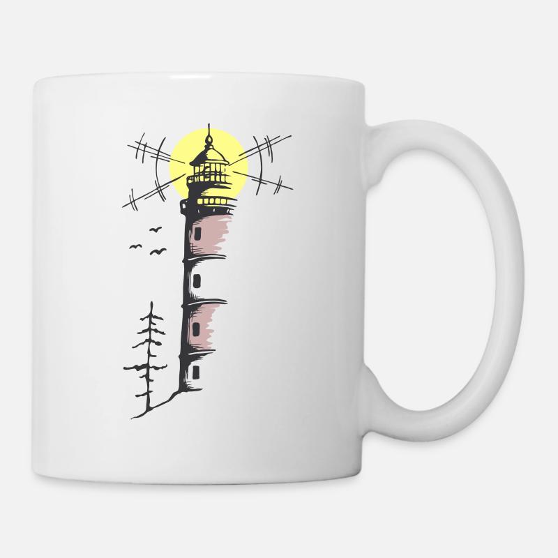 Leuchtturm - Tasse - Weiß