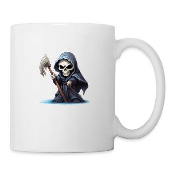 Sensemann Halloween Skelett Du Bist Lustig Humor - Tasse - Weiß - Rechts
