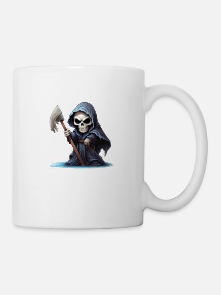 Sensemann Halloween Skelett Du Bist Lustig Humor - Tasse - Weiß