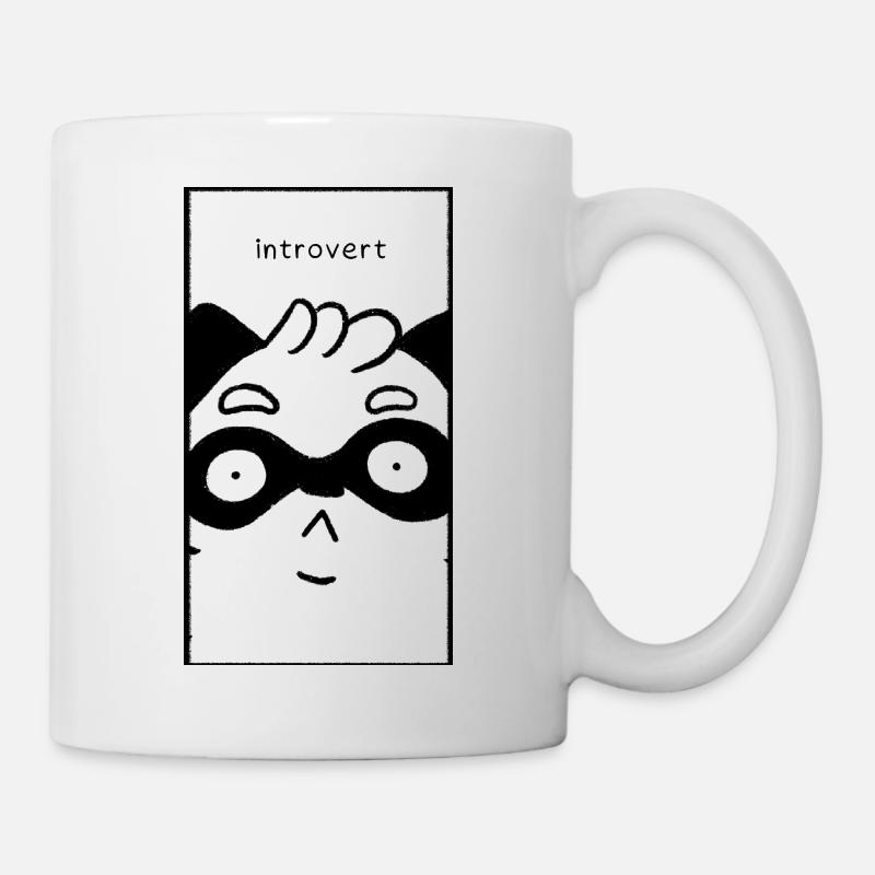 Introvert Raccoon - Tasse - Weiß