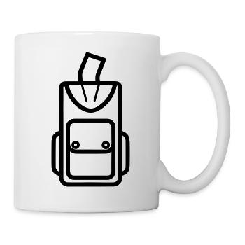 Rucksack - Tasse - Weiß - Rechts