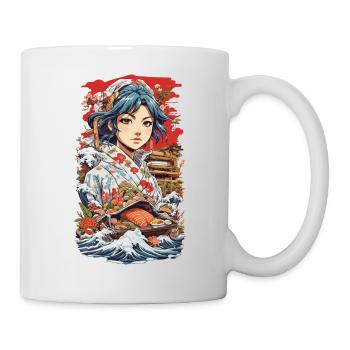 Anime Sushi Aesthetics: Manga Master - Mug blanc - blanc - Droite