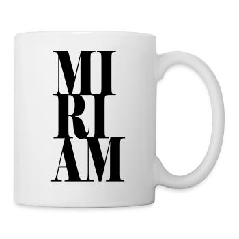 Miriam Surname First name Modern font Word Art - Mug - white - Right