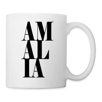 Amalia Name Vorname Moderne Schrift Wort Art - Tasse - Weiß - Rechts
