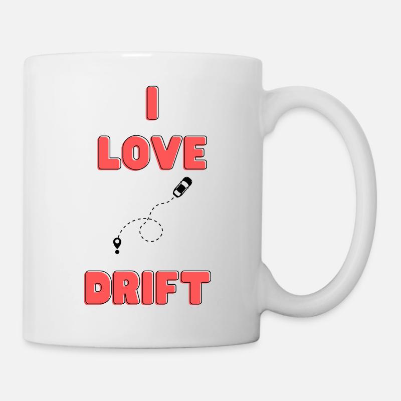 i love car drift - Tasse - Weiß