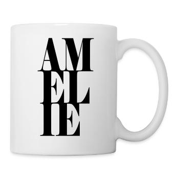 Amélie Nom Prénom Police moderne Mot Art - Mug blanc - blanc - Droite