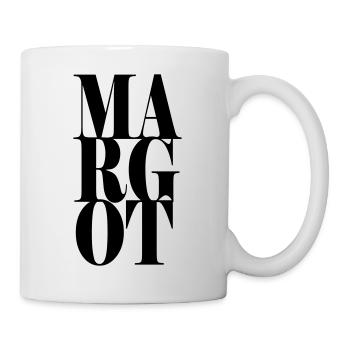 Margot Nom Prénom Police moderne Word Art - Mug blanc - blanc - Droite