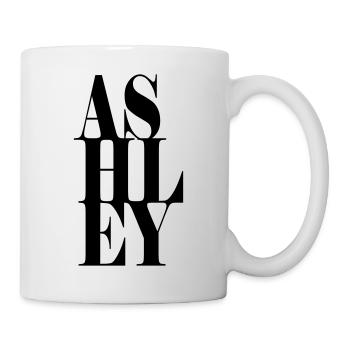 Ashley Nom Prénom Police moderne Word Art - Mug blanc - blanc - Droite