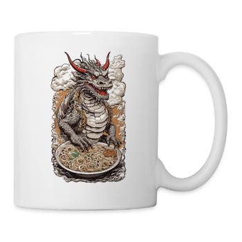 Ramen Drachen Anime & Suppen Design - Tasse - Weiß - Rechts