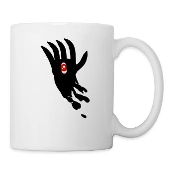 Main froide avec les yeux - Mug blanc - blanc - Droite