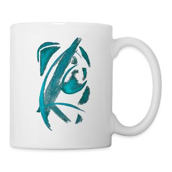 abstrakt - Tasse - Weiß - Rechts