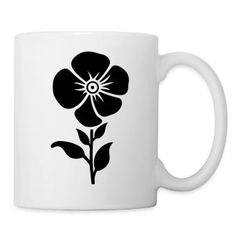 Blume - Tasse - Weiß - Rechts