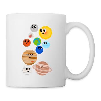 Planètes mignonnes - Mug blanc - blanc - Droite