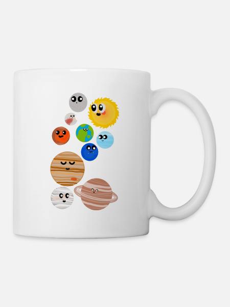 Cute Planets - Tasse - Weiß